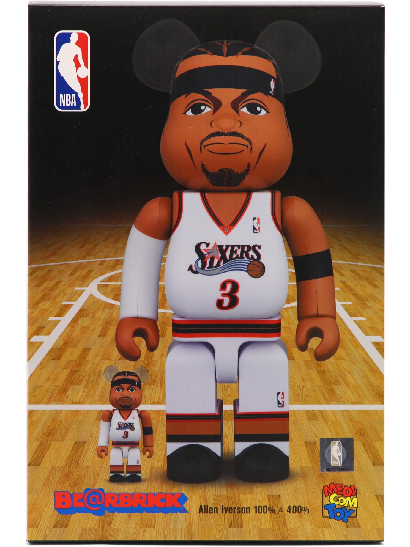 "Be@rbrick Allen Iverson" 100% and 400% toy Decorative accessories