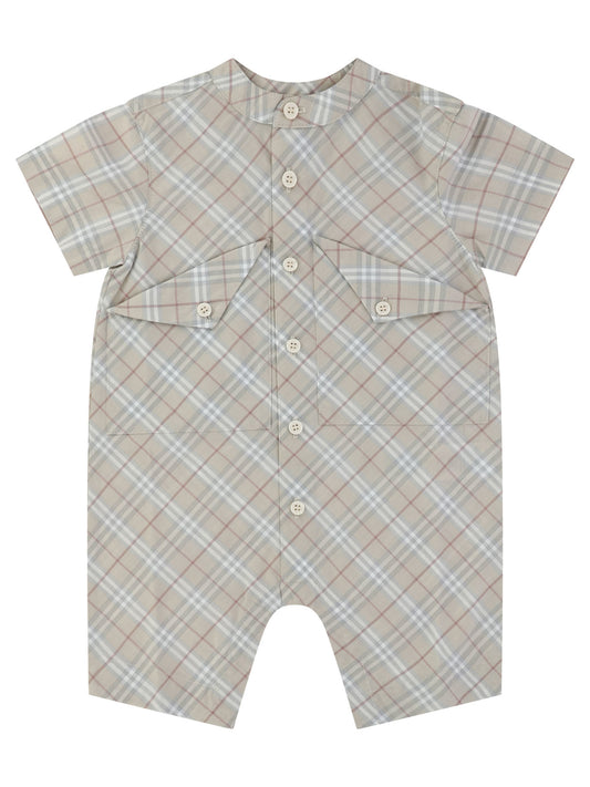 Check cotton playsuit Tracksuits & Sets