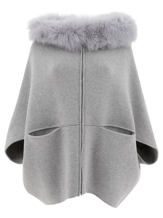Wool and cashmere poncho Jackets and Coats