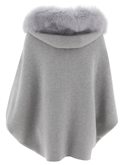 Wool and cashmere poncho Jackets and Coats