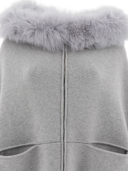 Wool and cashmere poncho Jackets and Coats