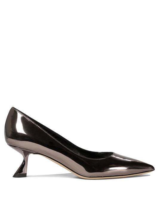 Pumps in mirror effect leather Heeled shoes