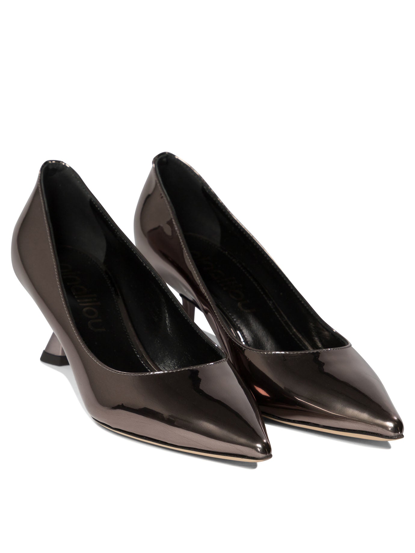 Pumps in mirror effect leather Heeled shoes