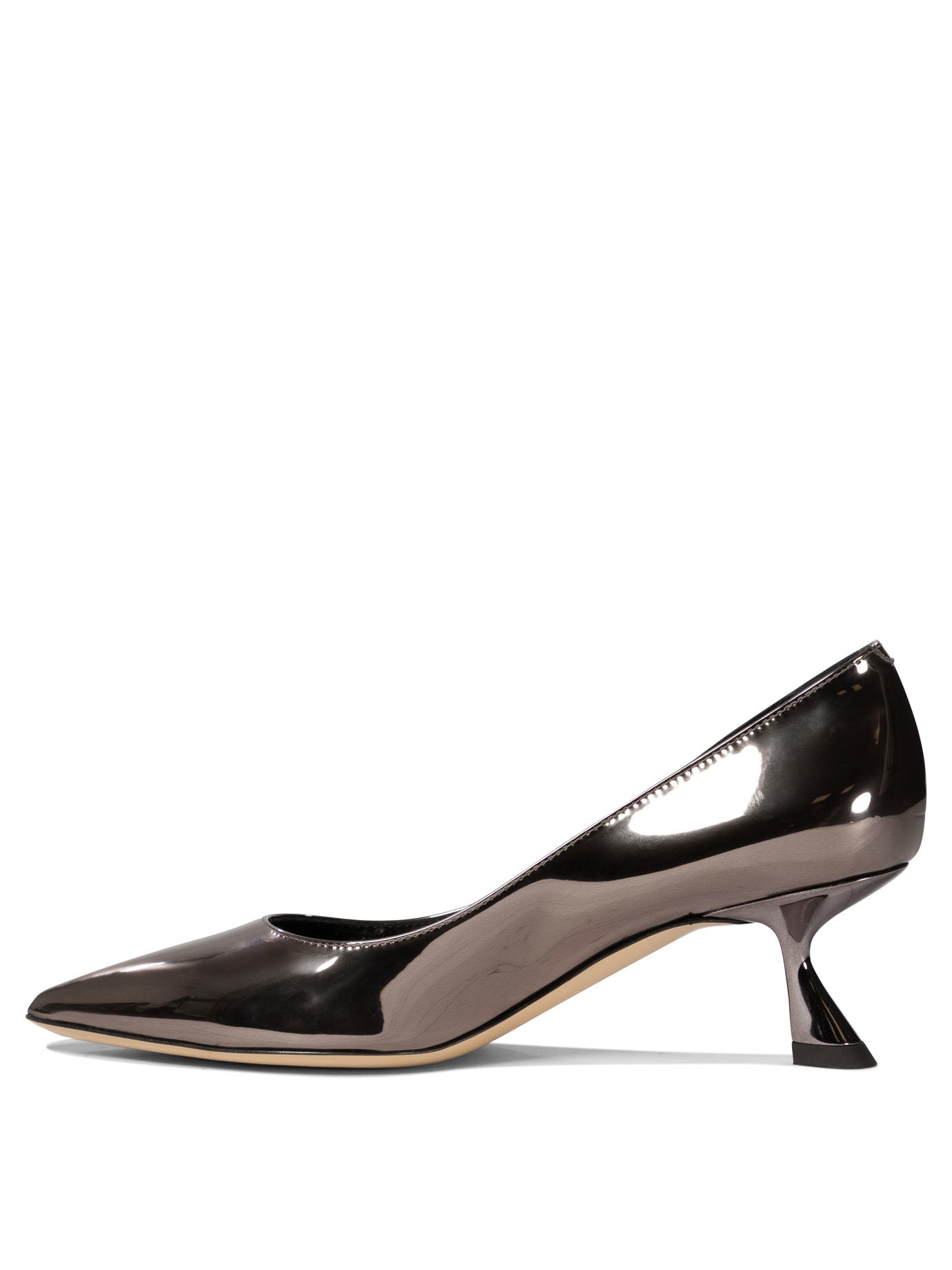 Pumps in mirror effect leather Heeled shoes