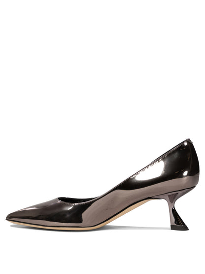 Pumps in mirror effect leather Heeled shoes