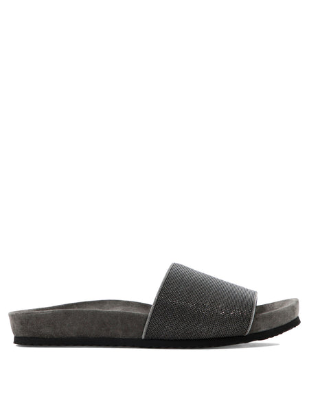 'Monile' suede slides Sandals