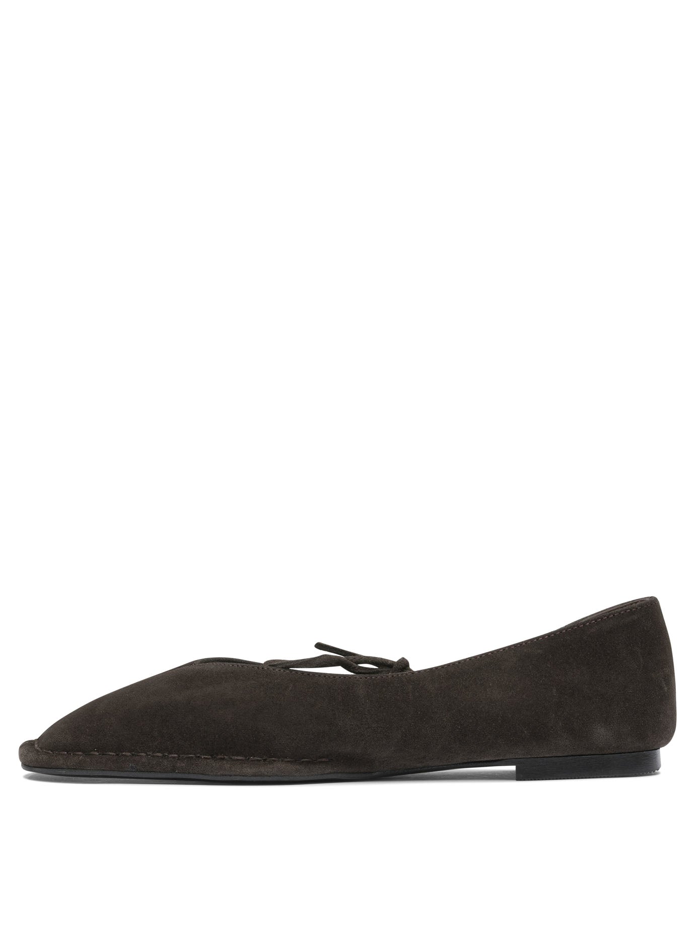 Sway Suede Coffee Brown Leather Ballet Flats Ballerinas