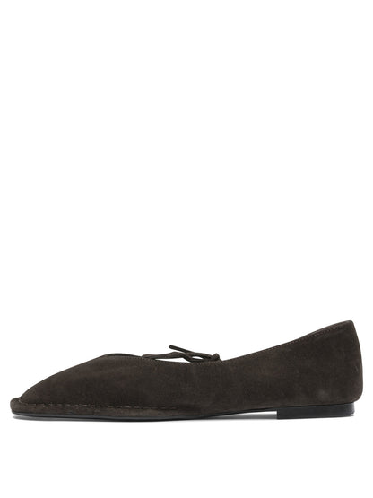 Sway Suede Coffee Brown Leather Ballet Flats Ballerinas