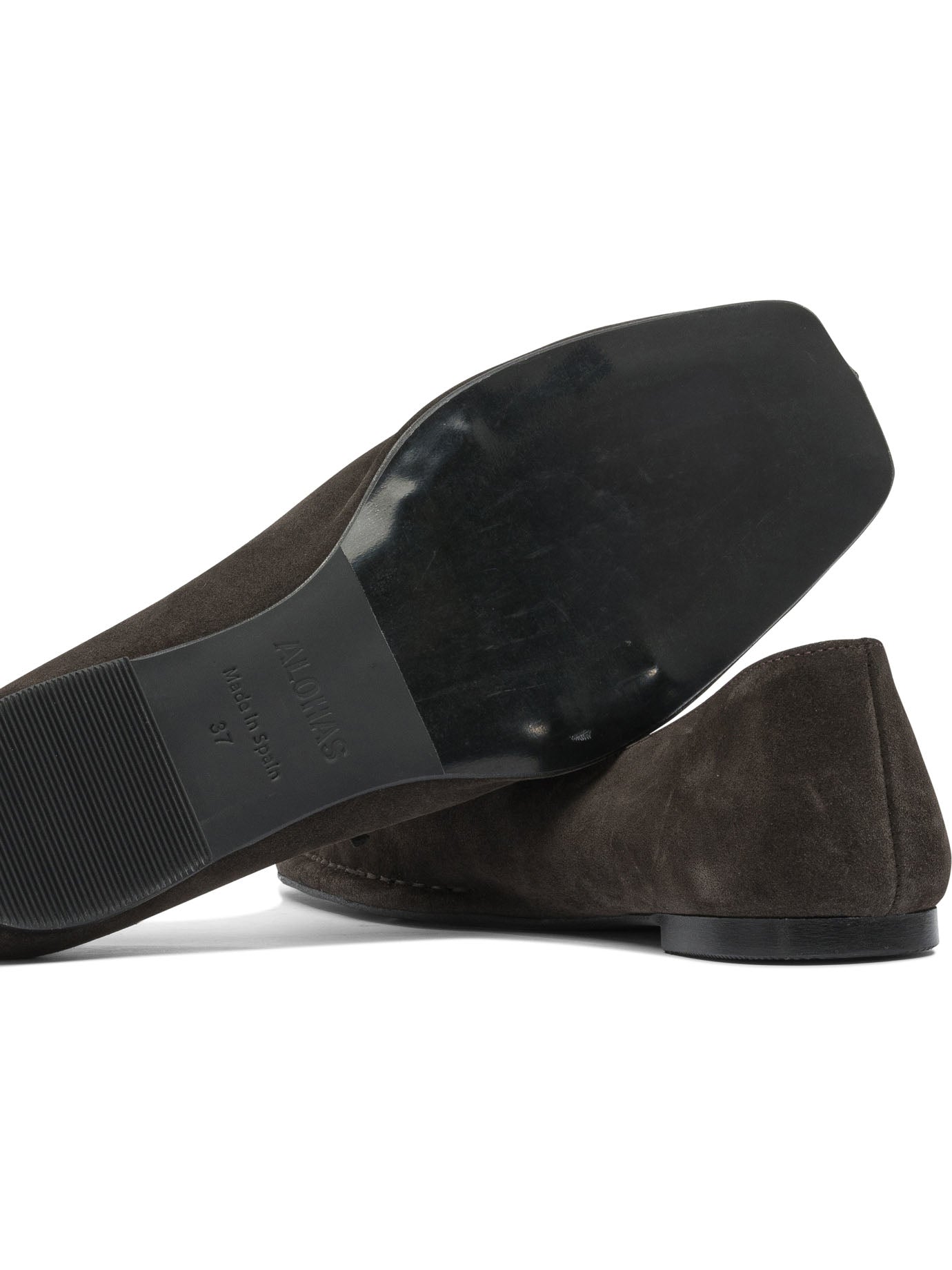Sway Suede Coffee Brown Leather Ballet Flats Ballerinas