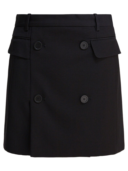 Viscose and wool twill miniskirt Skirts