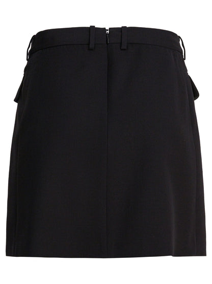 Viscose and wool twill miniskirt Skirts