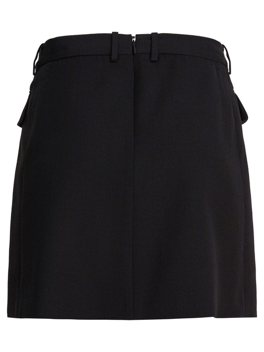 Viscose and wool twill miniskirt Skirts