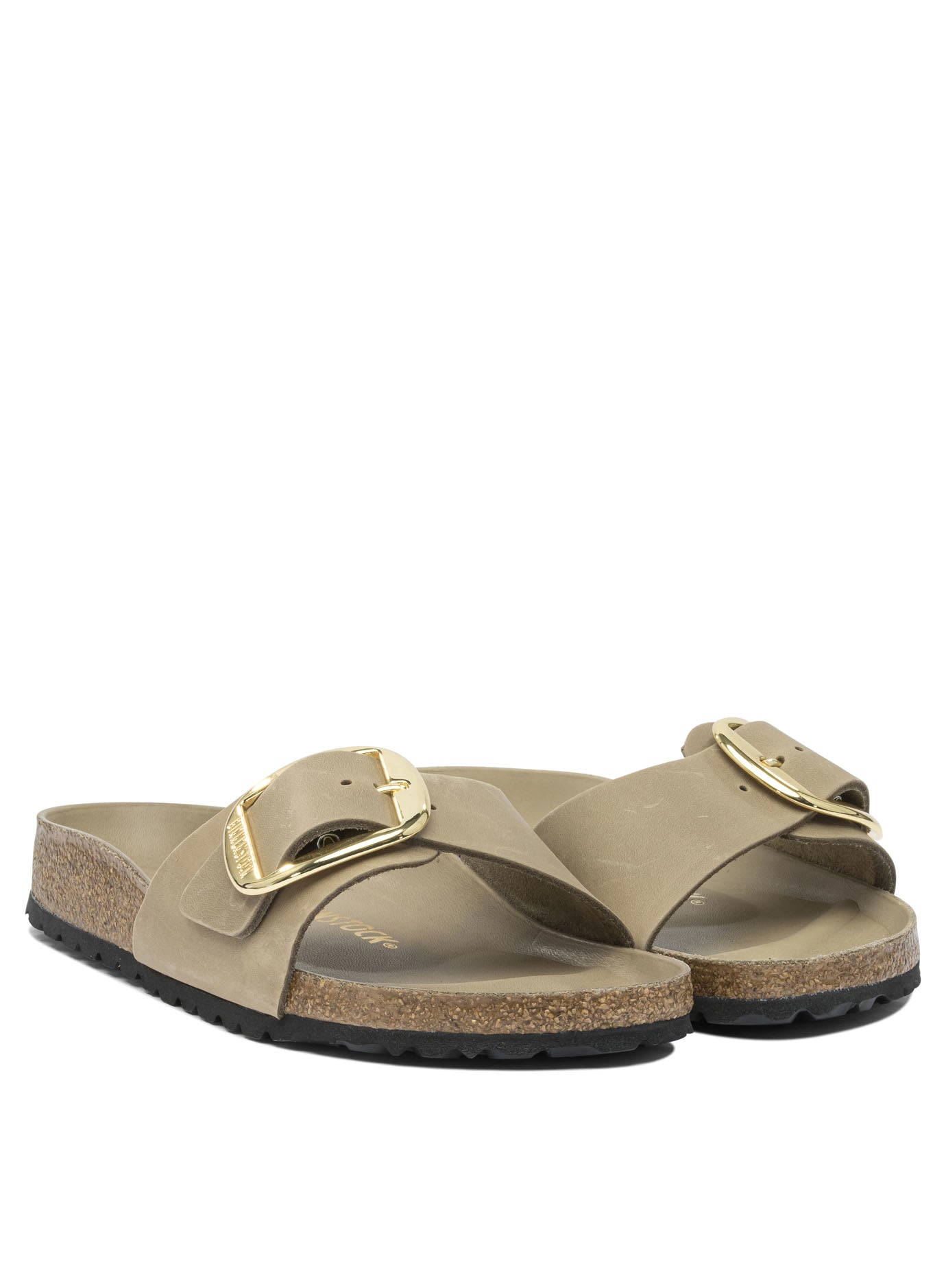 "Madrid Big Buckle" Slides Sandals