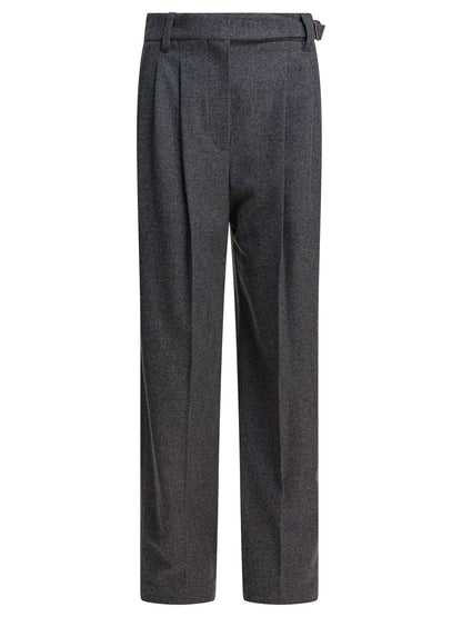 Wool pants with belt Trousers