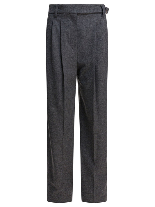 Wool pants with belt Trousers