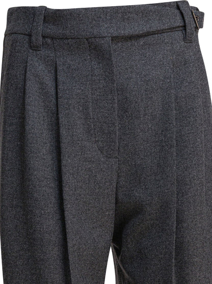 Wool pants with belt Trousers