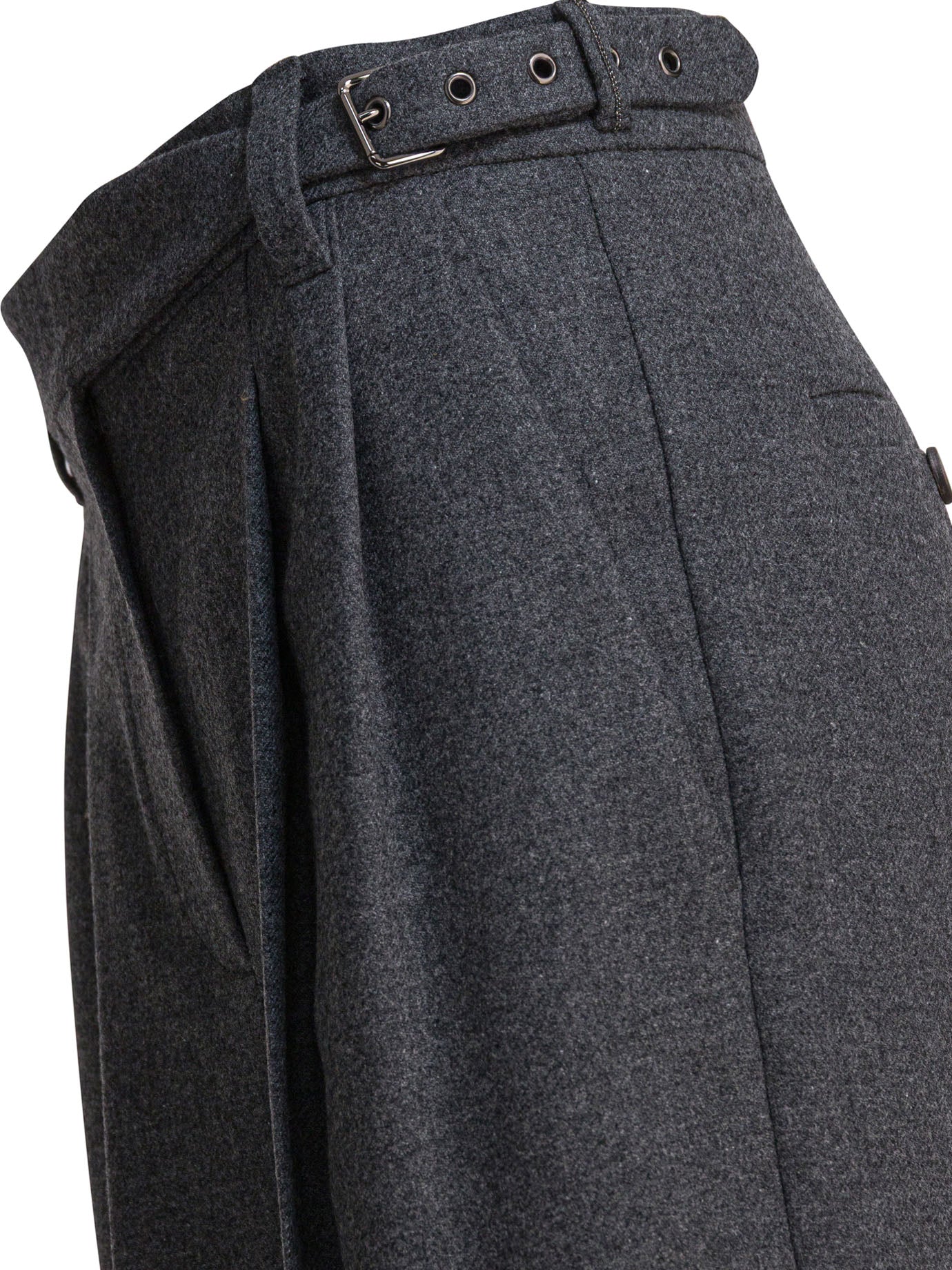 Wool pants with belt Trousers