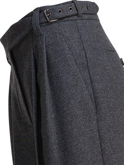 Wool pants with belt Trousers