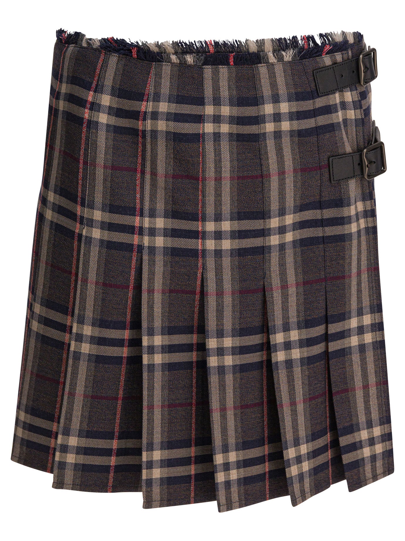 "Check" Wool mini kilt Skirts