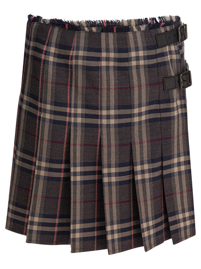 "Check" Wool mini kilt Skirts