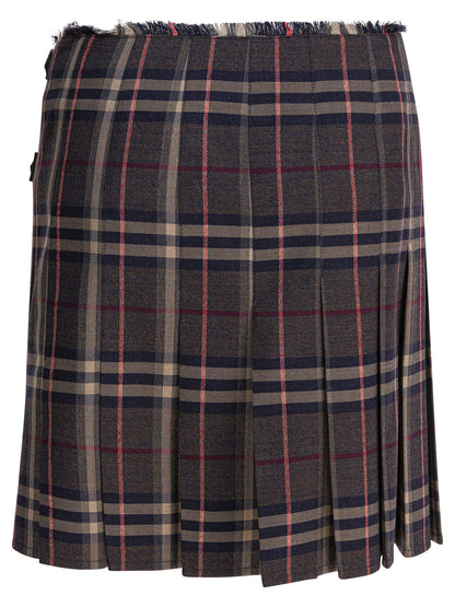 "Check" Wool mini kilt Skirts