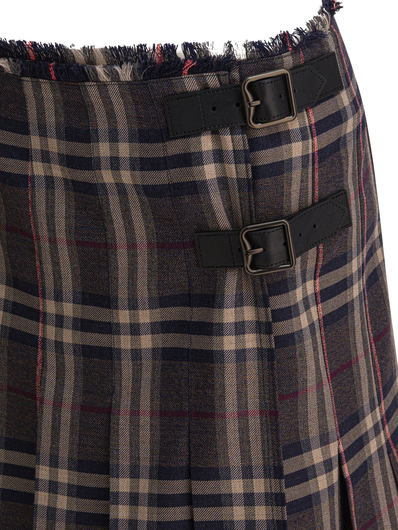"Check" Wool mini kilt Skirts