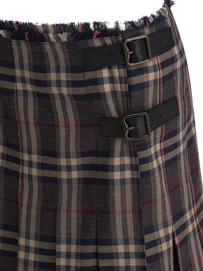 "Check" Wool mini kilt Skirts