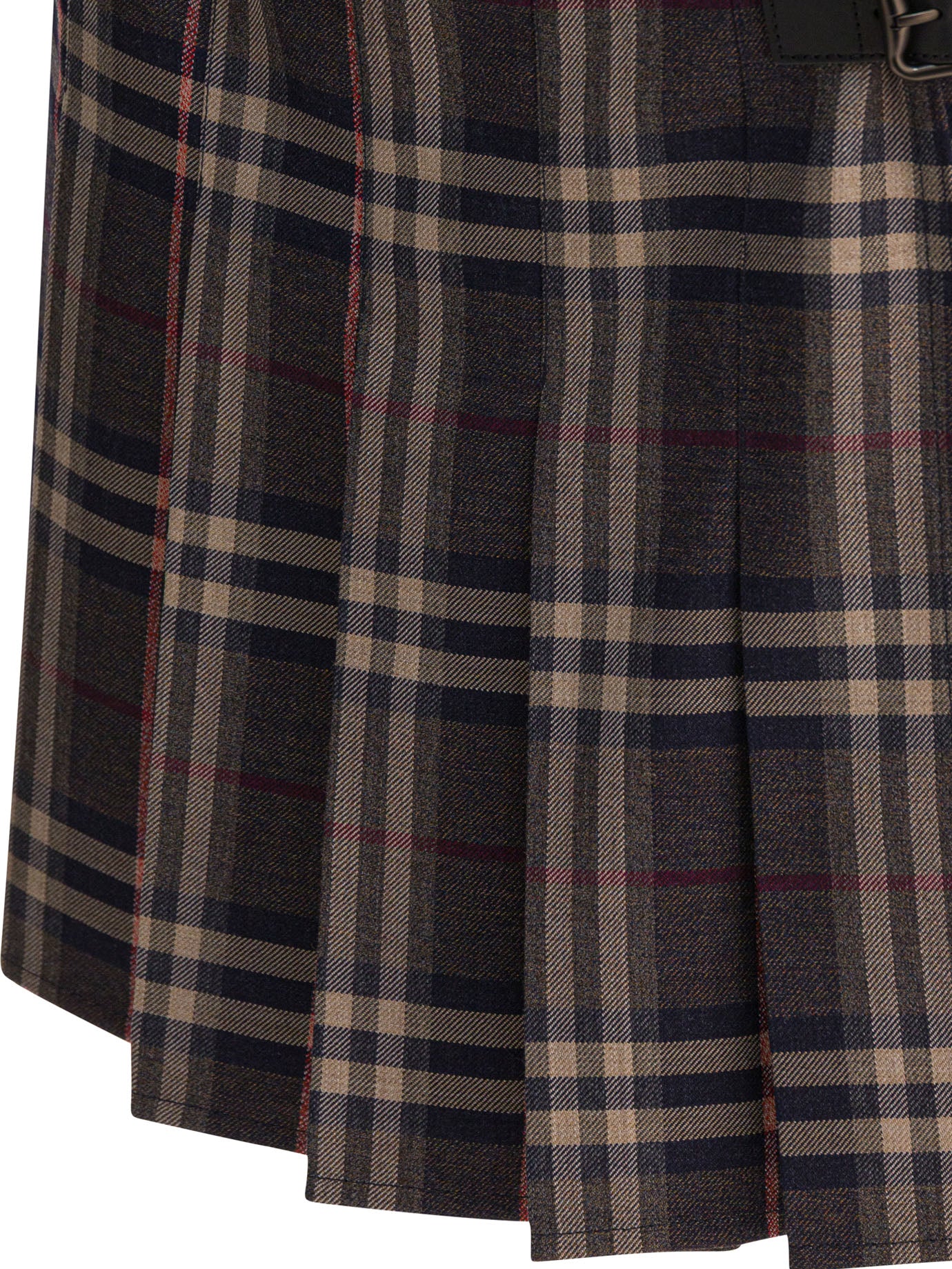 "Check" Wool mini kilt Skirts