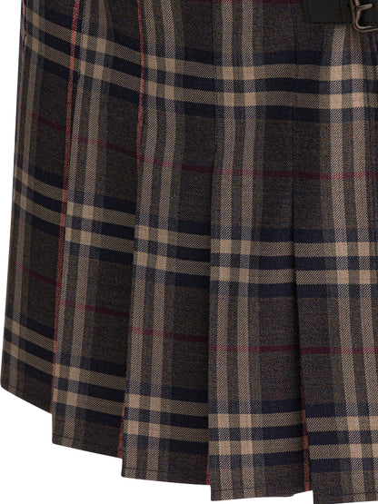 "Check" Wool mini kilt Skirts