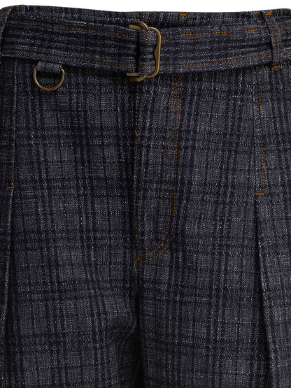 "Check" Jeans Trousers