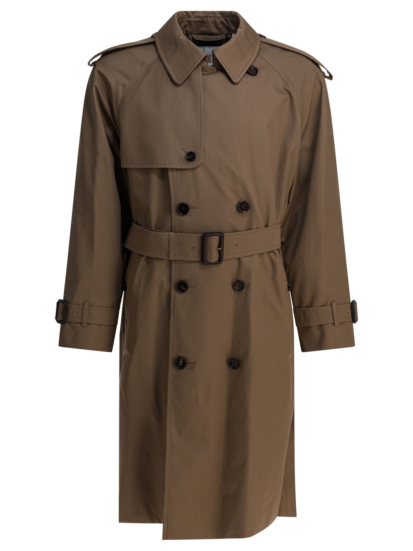 Long gabardine trench coat Jackets and Coats
