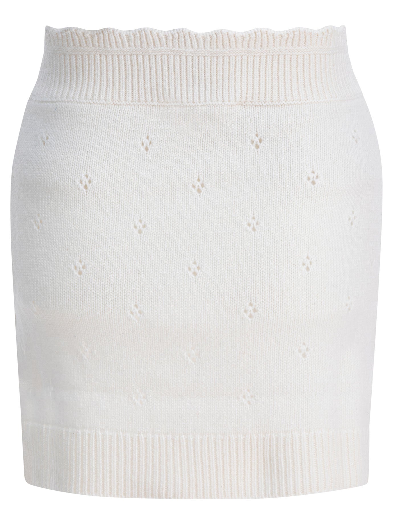 Openwork wool and cashmere miniskirt Skirts