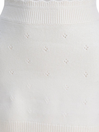 Openwork wool and cashmere miniskirt Skirts