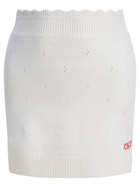 Openwork wool and cashmere miniskirt Skirts
