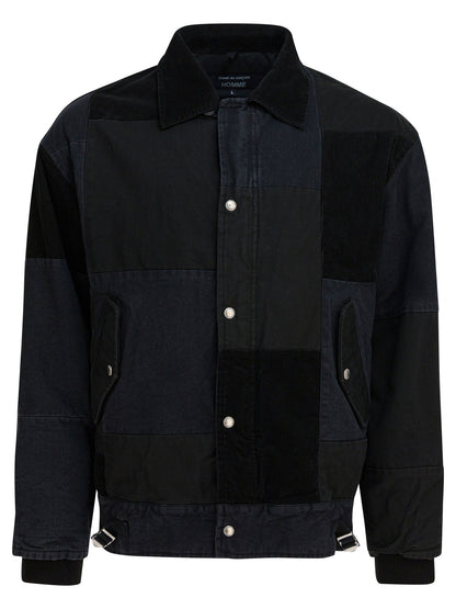 Jacket with tone-on-tone patchwork Jackets and Coats