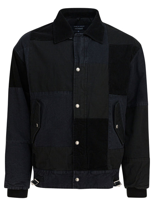 Jacket with tone-on-tone patchwork Jackets and Coats