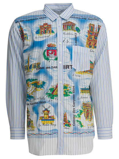 Striped shirt with print Shirts