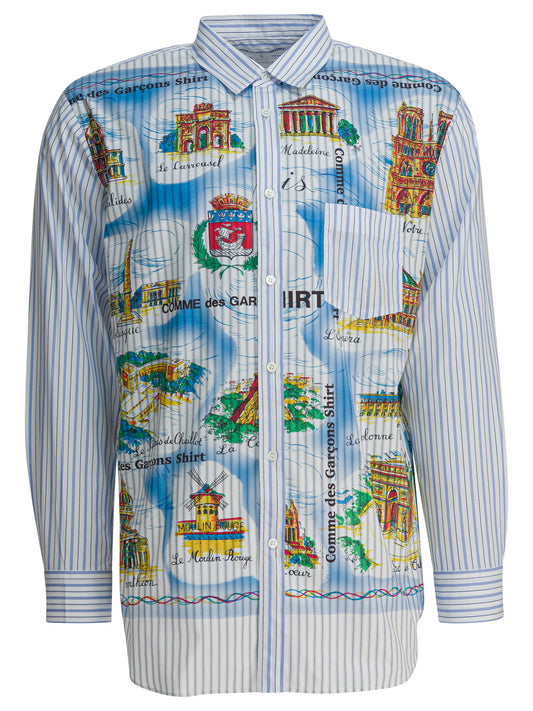 Striped shirt with print Shirts