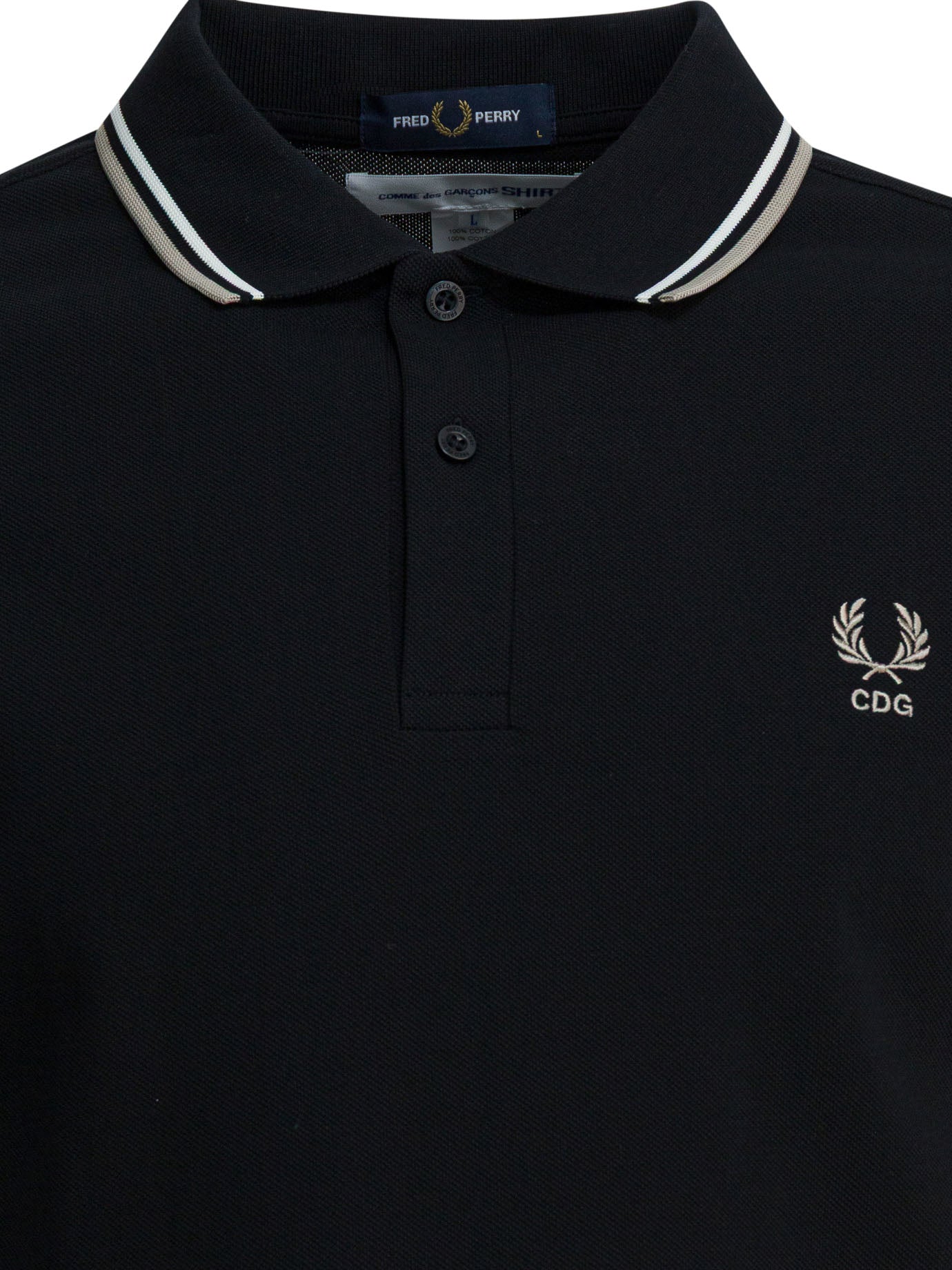 "Comme Des Garçons X Fred Perry" button-down polo shirt Polo shirts