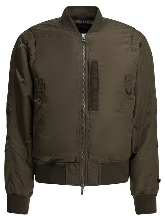 Nylon zippered bomber jacket Jackets and Coats