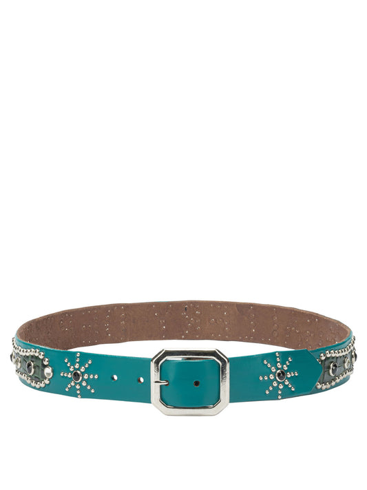 Leather belt with decorations Belts