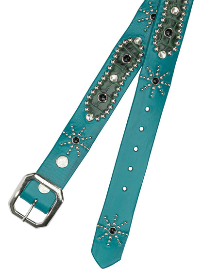 Leather belt with decorations Belts