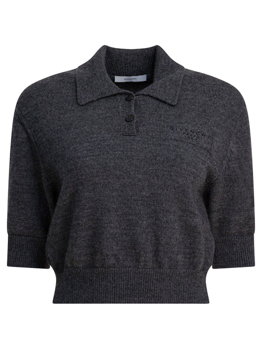 "Givenchy Paris 1952" Wool polo shirt Knitwear