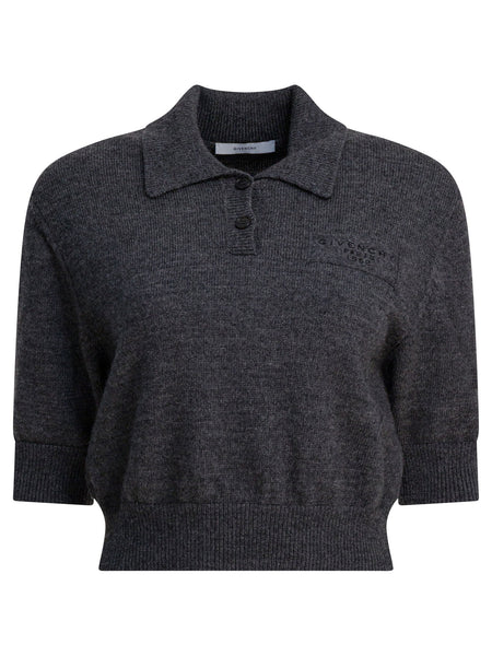 "Givenchy Paris 1952" Wool polo shirt Knitwear