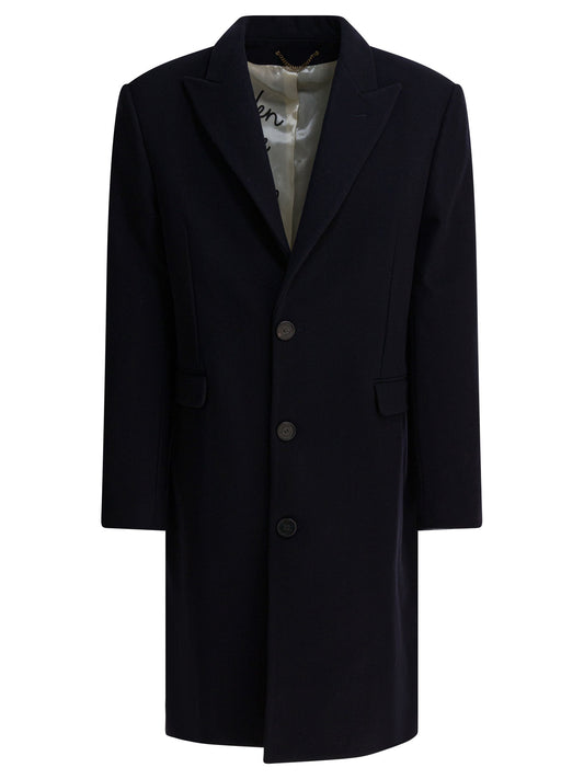 Single-breasted wool coat Jackets and Coats