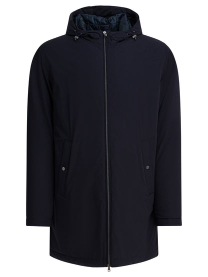 "Resort" long nylon down jacket Jackets and Coats