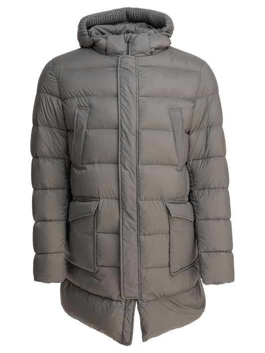 Long down jacket with hood Jackets and Coats