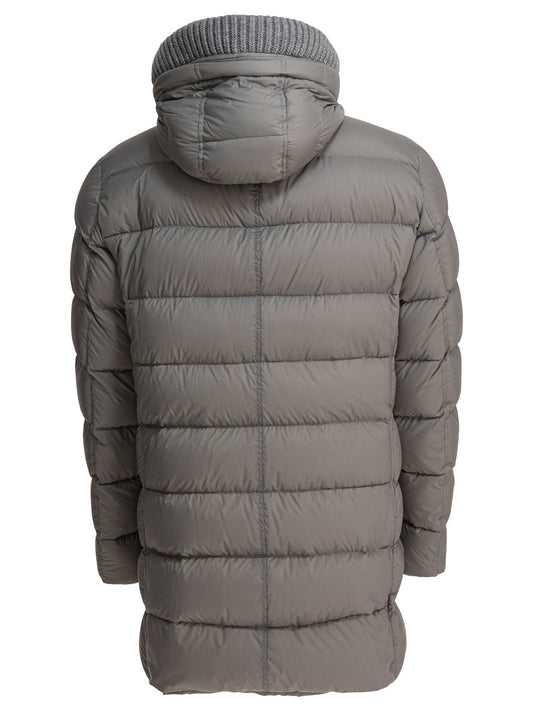 Long down jacket with hood Jackets and Coats