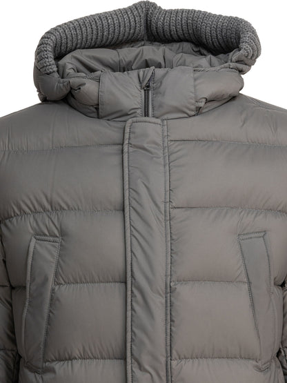 Long down jacket with hood Jackets and Coats
