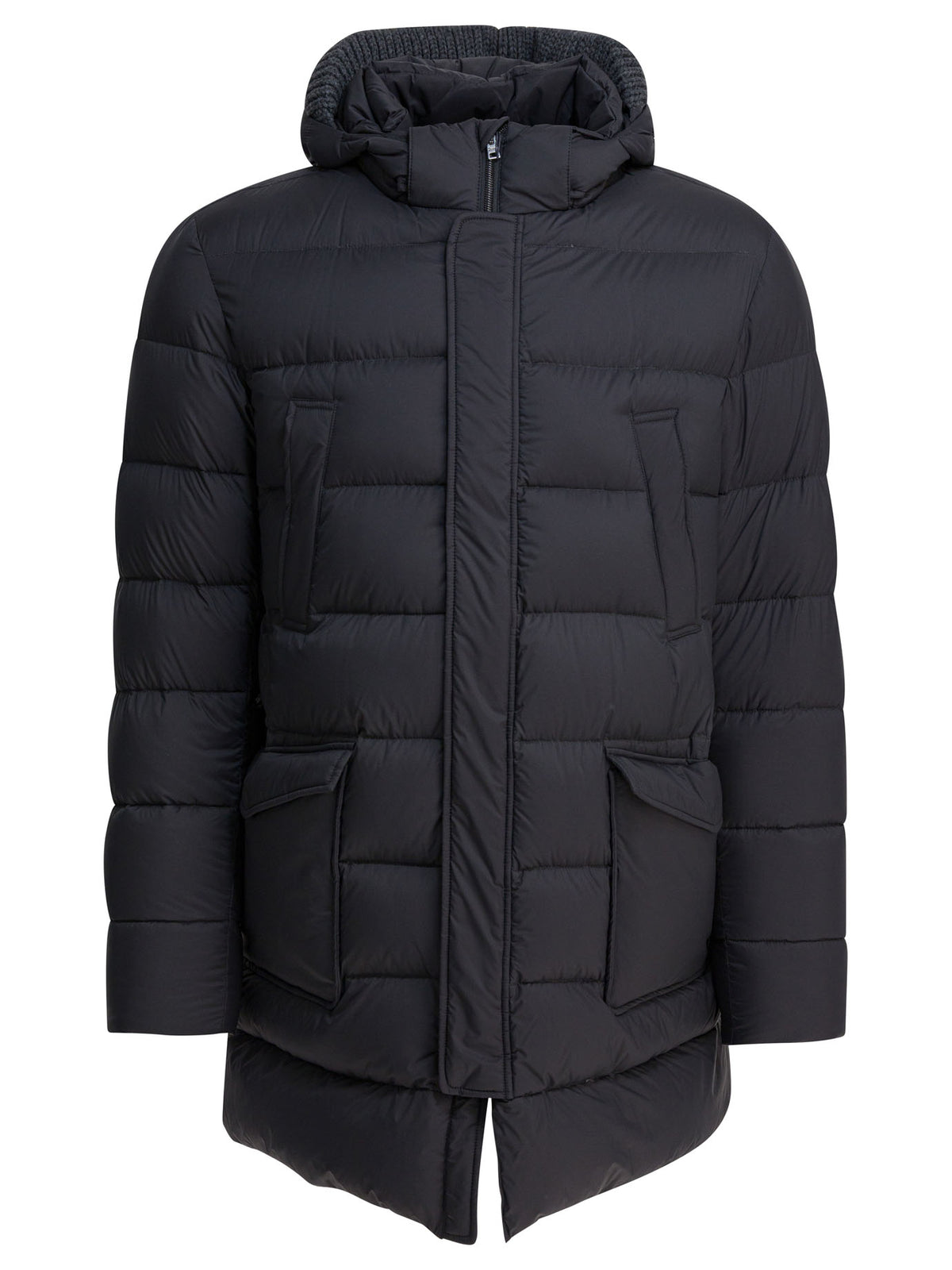 Long down jacket with hood Jackets and Coats